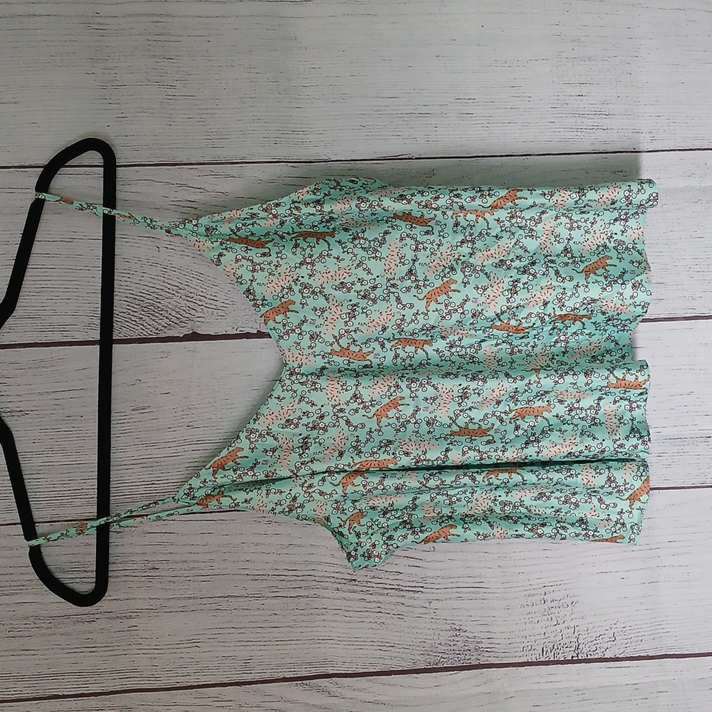 Victoria's Secret NWT pretty tiger floral printed satin cami size Extra Large